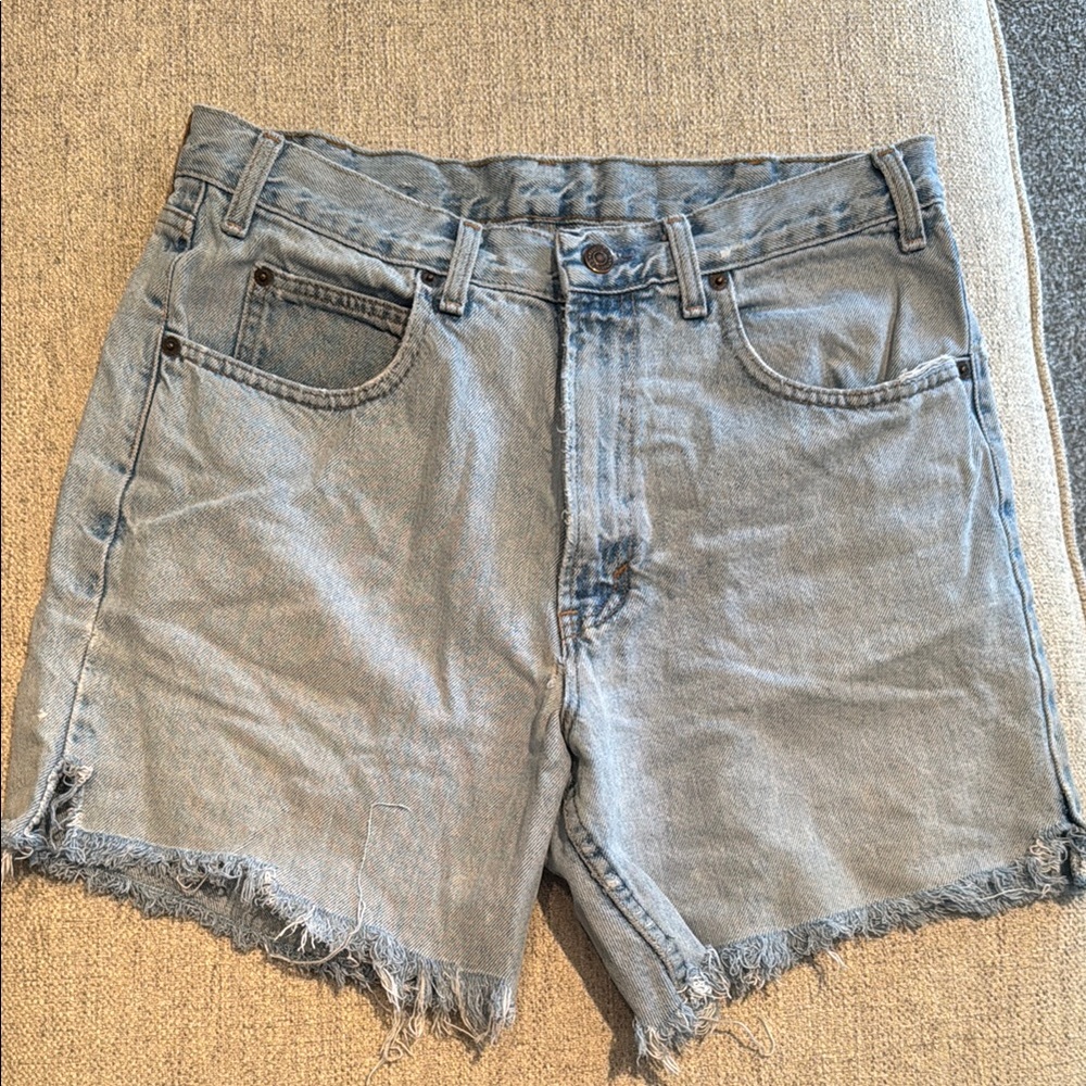 GAP Women's Jean Shorts - Light Blue cut from men’s full length waist size 35